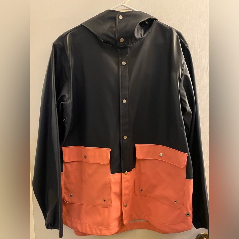 Herschel Supply Company Rain Parka Jacket Navy Pink